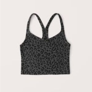 Fitted black printed crop top